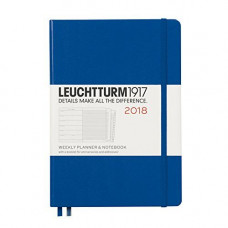 Щотижневик з нотатками Leuchtturm1917 Середній А5 Твердий Королівський синій 2018