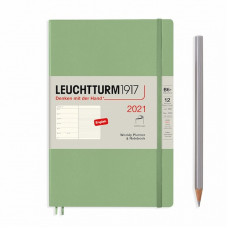 Щотижневик з нотатками Leuchtturm1917 Paperback (В6+) Sage 2021