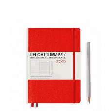Щотижневик з нотатками Leuchtturm1917, Середній, Червоний, 2019