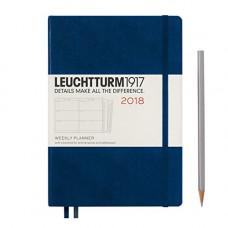 Щотижневик Leuchtturm1917 Середній А5 Твердий Темно-синій 2018