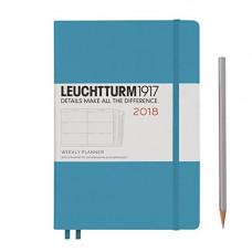 Щотижневик Leuchtturm1917 Середній А5 Твердий Холодний синій 2018