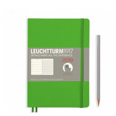 Щотижневик з нотатками Leuchtturm1917, М’яка обкладинка, Середній, Свіжий зелений, 2019