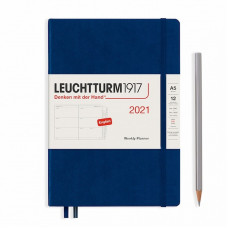 Щотижневик Leuchtturm1917 Середній (A5) Темно-синій 2021