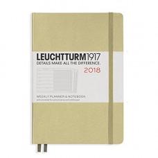 Щотижневик з нотатками Leuchtturm1917 Середній А5 Твердий Пісочний 2018