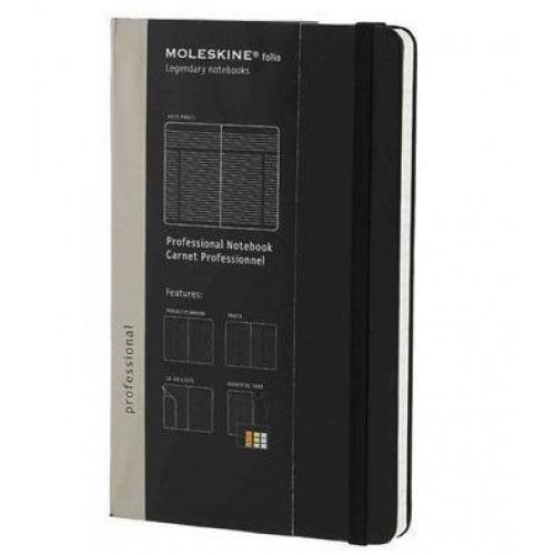 Щоденник Недатований Moleskine Folio Professional Середній A5 Твердий Чорний