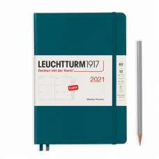 Щотижневик Leuchtturm1917 Середній (A5) Тихоокеанський зелений 2021