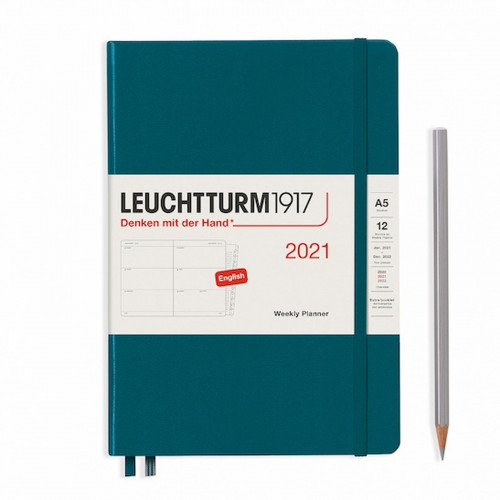 Щотижневик Leuchtturm1917 Середній (A5) Тихоокеанський зелений 2021