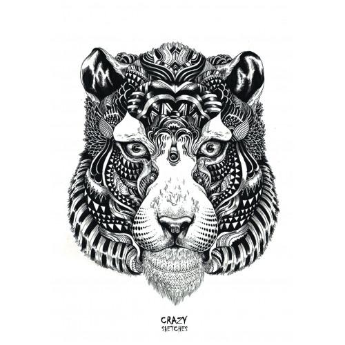 Скетчбук Crazy Sketches - Тигр (S)