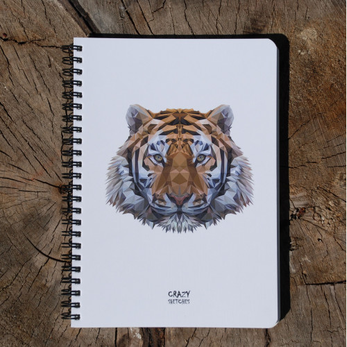 Скетчбук Crazy Sketches Geometrical Тигр на пружині