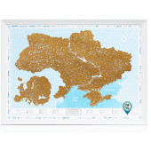 Скретч-карта Discovery Map Відкривай Україну, в рамі