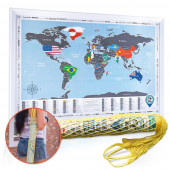 Скретч-карта Discovery Map World Flags Edition (з авоською)