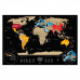 Скретч карта cвіту Travel Map Weekend Black World gold, тубус