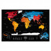 Скретч карта cвіту Travel Map Weekend Black World gold, тубус