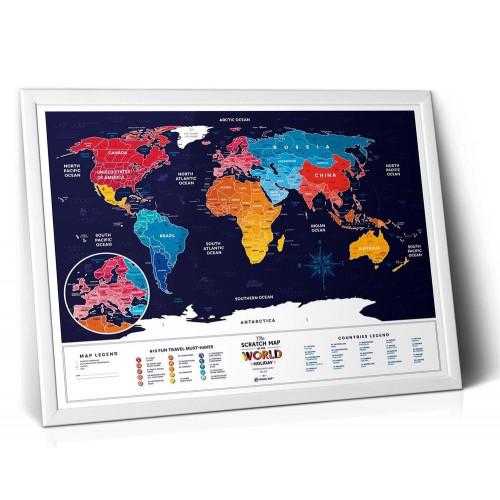 Скретч-карта Travel Map Holiday World, тубус
