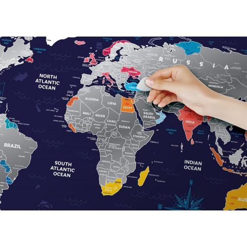 Скретч-карта Travel Map Holiday World, тубус