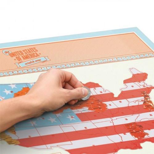 Скретчкарта США Scratch Map USA Edition