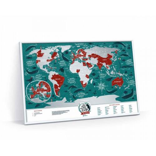 Скретч-карта Travel Map Marine World, тубус