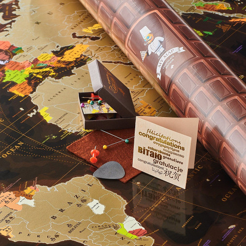 Скретч-карта світу My gift My Map Chocolate Edition