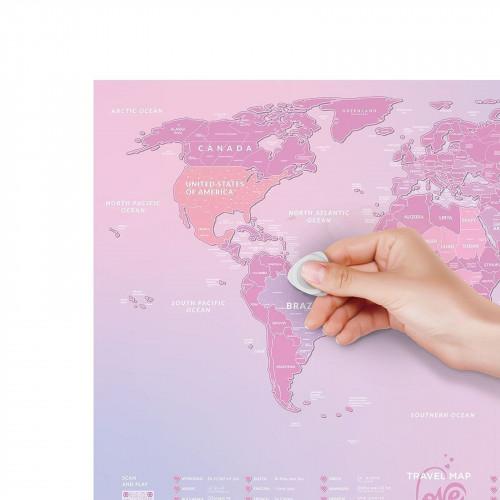 Скретч-карта світу Travel Map Love World, тубус