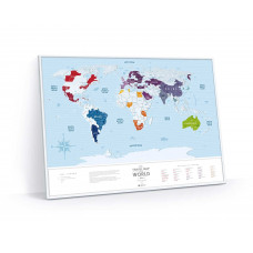 Скретч-карта світу Travel Map Silver World, тубус