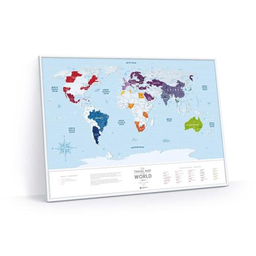 Скретч-карта світу Travel Map Silver World, тубус
