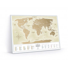 Скретч-карта світу Travel Map Gold World УКР, тубус