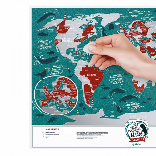 Скретч-карта Travel Map Marine World, в рамі
