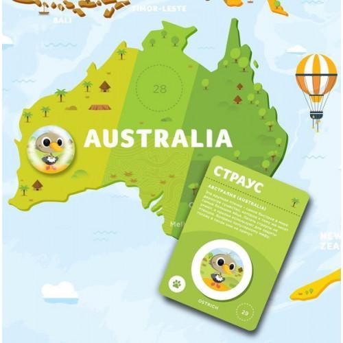 Карта світу Travel Map «Kids» з набором карток