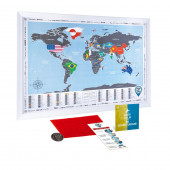 Скретч-карта Discovery Map World Flags, АНГЛ, в рамі