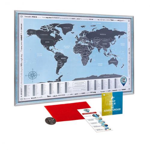 Скретч-карта Discovery Map World Flags, АНГЛ, в рамі
