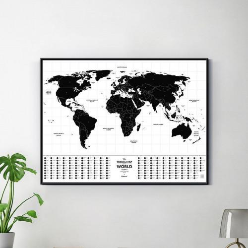 Скретч-карта світу Travel Map Glow World, тубус