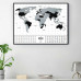 Скретч-постер Travel Map Flags World В рамі