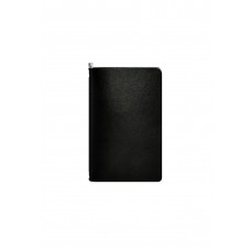 Шкіряний блокнот (софт-бук) 8.0 на резинці BlankNote Вугільно-чорний