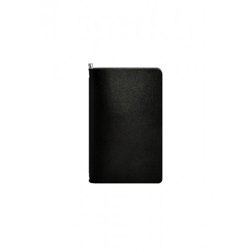 Шкіряний блокнот (софт-бук) 8.0 на резинці BlankNote Вугільно-чорний