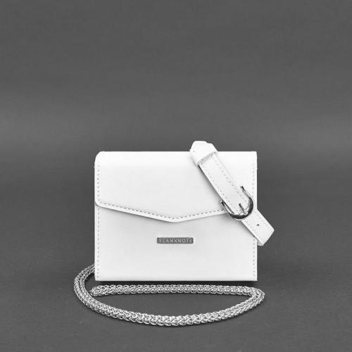 Набір жіночих шкіряних сумок BlankNote Mini поясна / Кроссбоді Білий