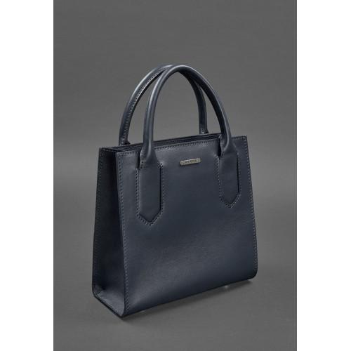 Шкіряна жіноча сумка-кроссбоді BlankNote Темно-синя