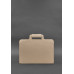 Жіноча шкіряна сумка BlankNote для ноутбука та документів Світло-бежева Краст