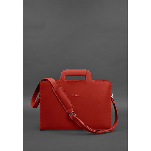 Жіноча шкіряна сумка BlankNote для ноутбука і документів Червона