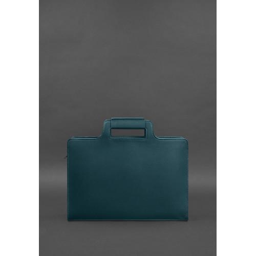 Жіноча шкіряна сумка BlankNote для ноутбука і документів Зелена
