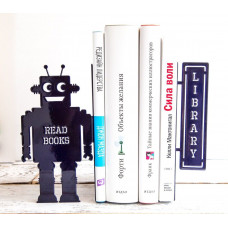 Тримачі для книг Читає робот (пурпурний)